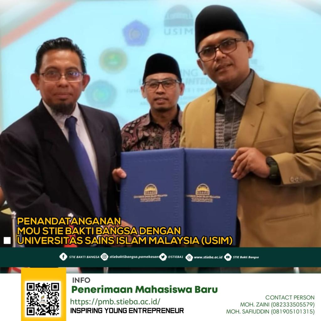 MoU STIE Bakti Bangsa dg Universitas Sains Islam Malysia (USIM)